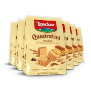 Loacker Quadratini Tiramis, Cream-Filled Bite-Size Wafer Cookies, 7.76 oz, Pack of 6