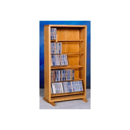 Dowel CD Storage Tower w Five Shelves (Honey Oak) Dowel CD Storage Tower w Five Shelves (Honey Oak)