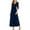 Navy, variant on MIUOWANP Casual Dresses for Women 2024 Women's Elegant Lace Five Quarter Sleeved V-neck Dress