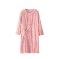 thumbnail image 2 of Flannel Nightgown Fleece Material Cozy Plush Warm Winter Sleep Dress, 2 of 8