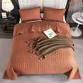 thumbnail image 4 of Wonderful Bedding Solid Color 100% Cotton 3-Piece Quilt Set, 4 of 6