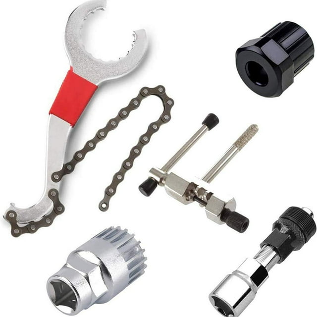 5 Pcs Kits d'Outils de Réparation pour Vélo de Montagne et Bicyclette Support de Chaîne de Vélo Extracteur de Manivelle Outil d'Entretien de Vélo de Plein Air