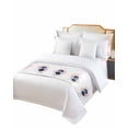 thumbnail image 2 of Xipuska Navy Blue Pink Geometric Bed Runners for King Size Bed, Decorative Bed Throws for Foot of Bed, Yellow Modern Abstract Art Bed Runner Sofa Throw Bedding Scarf Protector Slipcover for Bedroom, 2 of 6