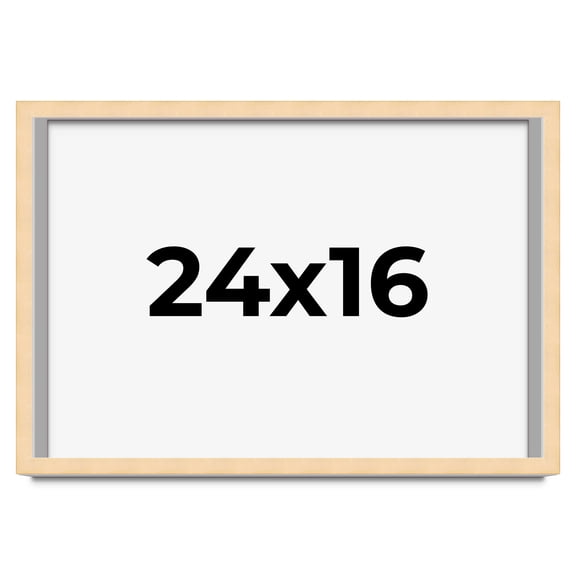 24x16 Shadow Box Frame Brown | 0.875 Inches Deep Real Wood Contemporary Shadowbox Display Frame |