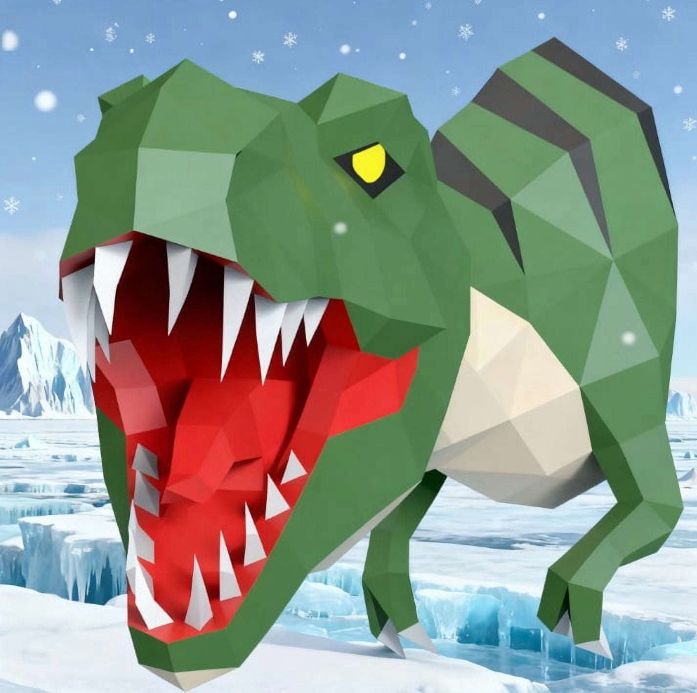 3D Dinosaur Origami DIY Craft - Halloween Party Wall Decor,Origami DIY Craft Kit for Living Room Festive Holiday Handmade Ornament