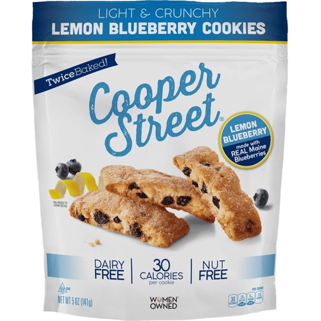 Cooper Street Cookies 3073 5 oz Lemon Blueberry Twice-Baked Cookies - Pack of 6