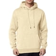 thumbnail image 2 of Fleece Hoodie Mens Plain Long Sleeve Hooded Sweatshirt Casual Basic Essential Drawstring Pullover Hoodie With Pocket Beige 2XL, 2 of 6