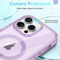 thumbnail image 4 of Pour iPhone 13 Pro Max Étui PC+TPU Magnétique Compatible avec MagSafe - Violet Clair, 4 of 5