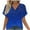 Blue, variant on Summer Oversize Shirts for Womens Fashion Printing Short Sleeve Out Blouse Funny V-Neck T-Shirt Blouses