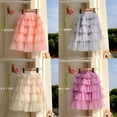 thumbnail image 2 of FLMEI 1-7T Girls Mesh Skirt for Kids Toddler Tulle Half-Body Skirt Spring Summer Cute Princess Skirt for Girls, 2 of 9