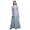 Indigo Blue, variant on Tie-Dye Women Round Neck Printed Evening Party Dress Sleeveless Gown-X-Small