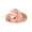Rose, variant on 14k White Gold Dachshund Pet Dog Band Ring (Size 5)