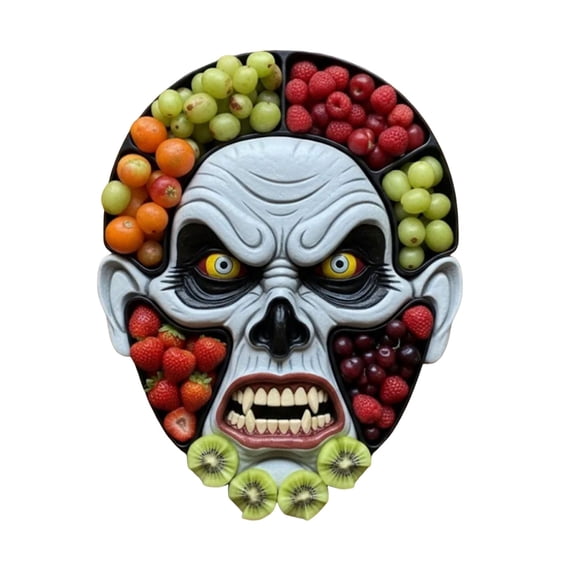 OIUR Halloween Charcuterie Board Wooden Serving Tray with Spooky Theme Cheese Appetizer Platter for Parties Unique Gift for Food Lovers