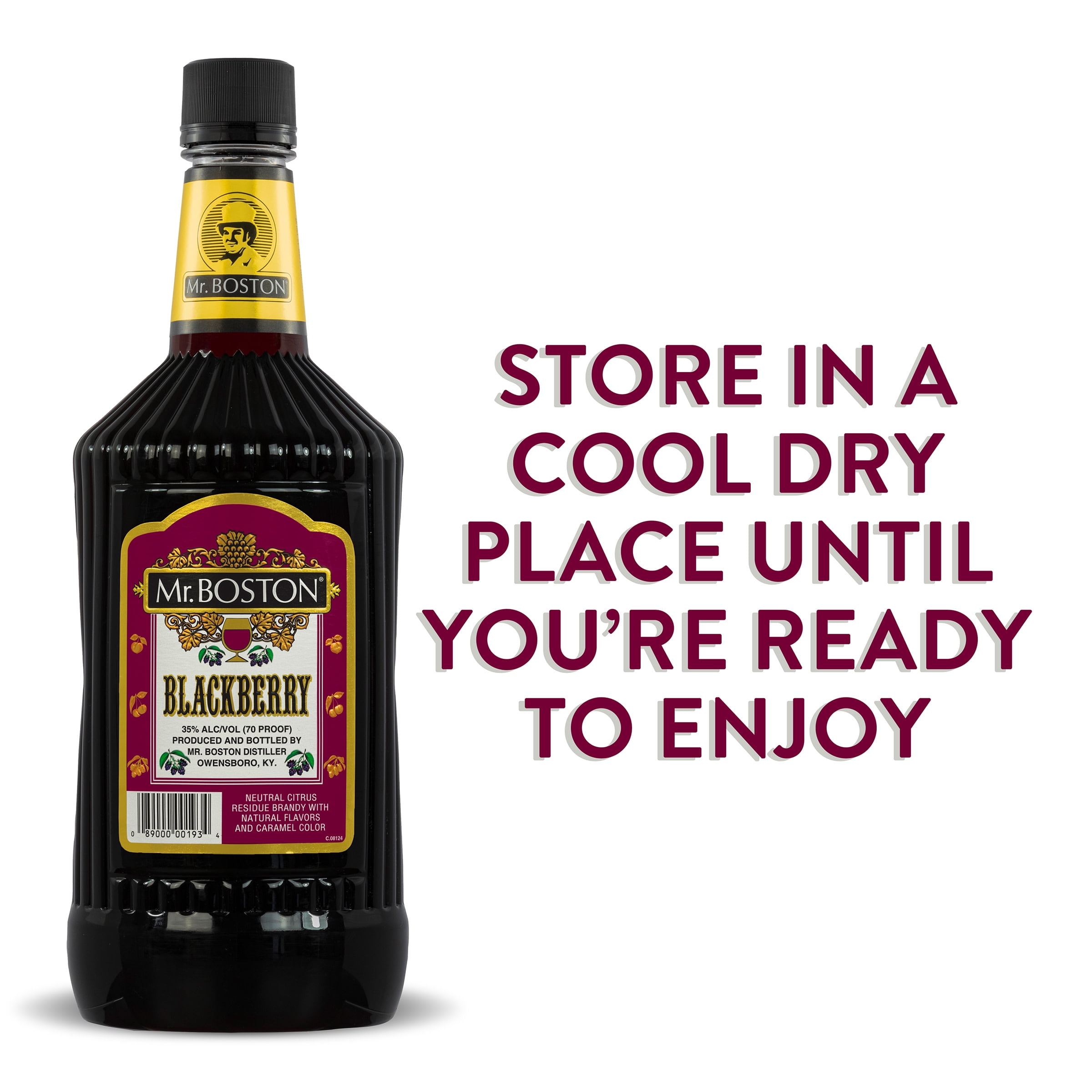 Mr. Boston Blackberry Brandy, 1.75L, 35% Alcohol, Cocktail Mixers