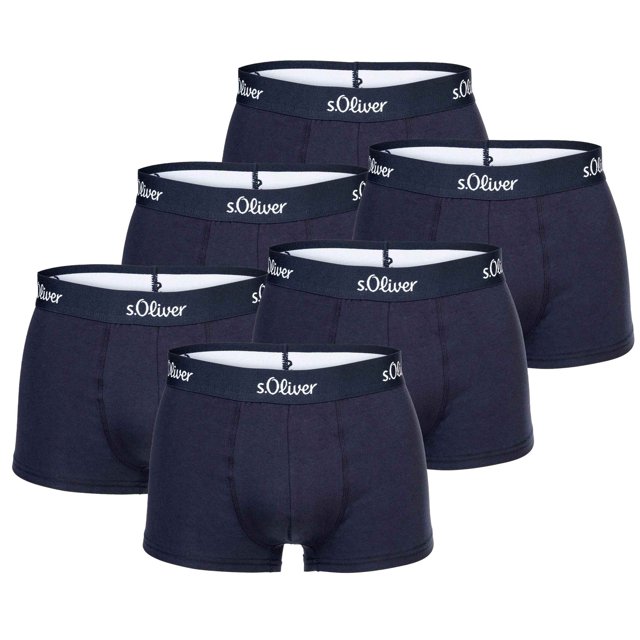 s.Oliver Calzoncillos para hombre, paquete de 6 - Trunks, Hipsters, Algodón Stretch Marina XL