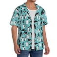 thumbnail image 2 of Disketp Penguins Men's Hawaiian, Shirts Button Down Holiday Beach Shirts-{sizeName}-XX-Large, 2 of 5