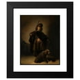 thumbnail image 2 of Rembrandt van Rijn 15x18 Black Modern Framed Museum Art Print Titled - Portrait of the Artist in Oriental Costume (1631), 2 of 5