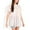 Pink, variant on Women's Short Sleeve Babydoll Blouse with Ruffled Hemline and Loose Fit for Effortless Casual Style- Small, Green