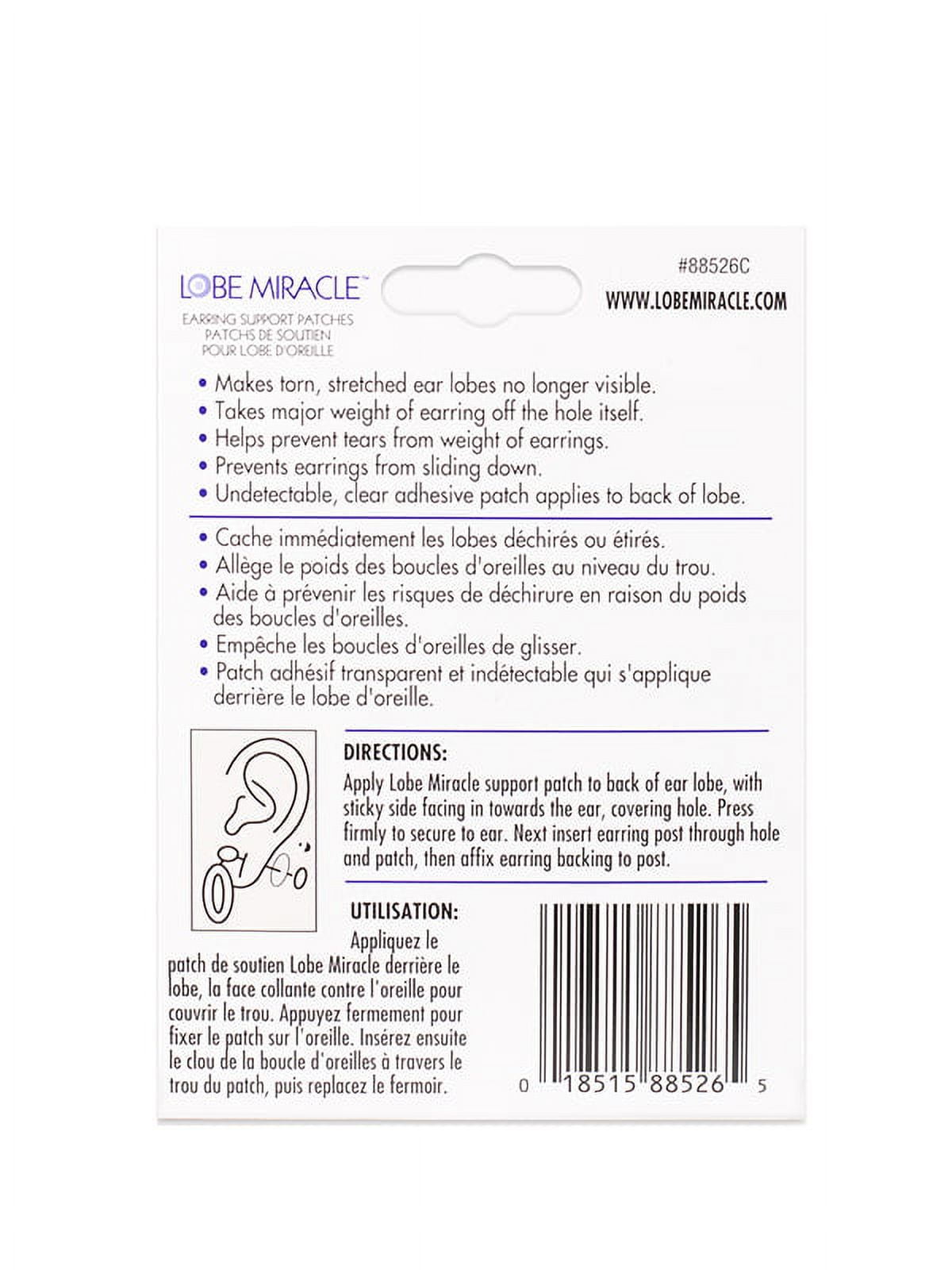 Claire's Women's Lobe Wonder Earring Support Patches, 60 Pack