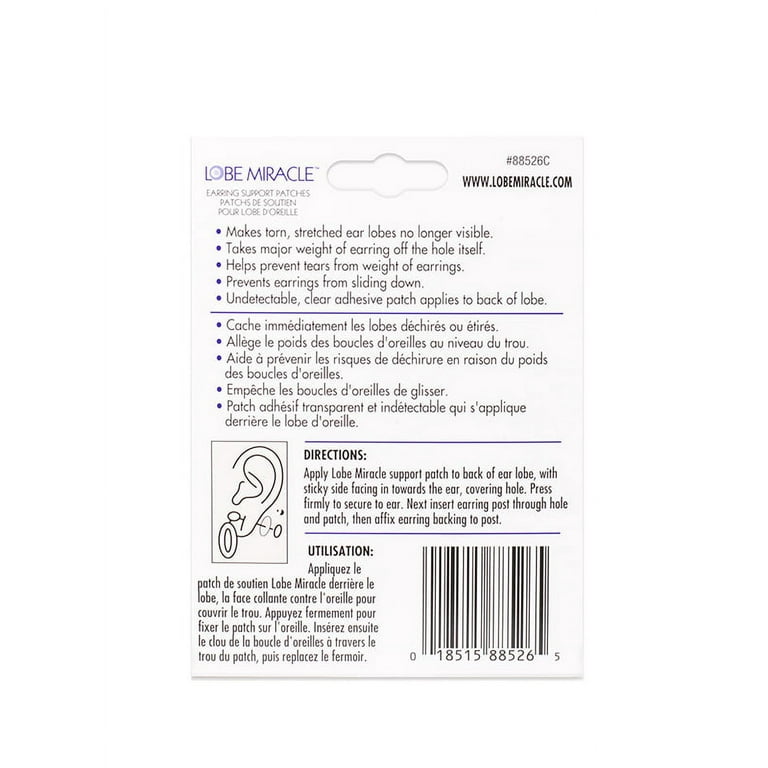 Claire's Women's Lobe Wonder Earring Support Patches, 60 Pack 