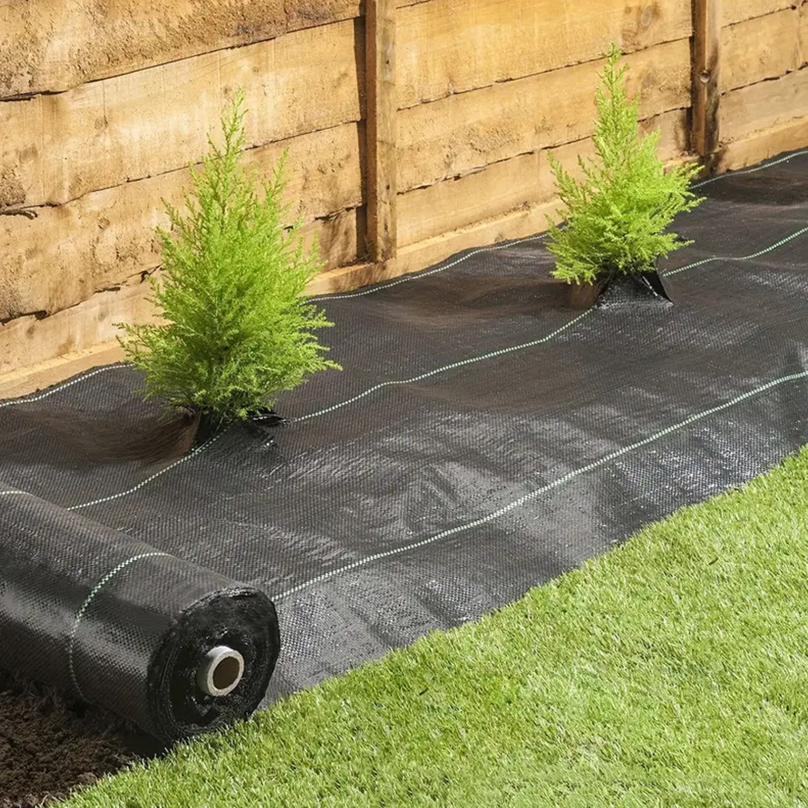 OIUR Weed Barrier Landscape Fabric Woven Geotextile Mat Gardening Ground Cover Weed Control Cloth for Orchard Vegetable Field Driveway Walkway