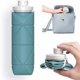 thumbnail image 1 of Botella de Agua Plegable con Válvula a Prueba de Fugas, Reutilizables, 600ml Mini Conveniente Botella de Viaje de Silicona para Gimnasio, Camping, Deportes (Verde), 1 of 5