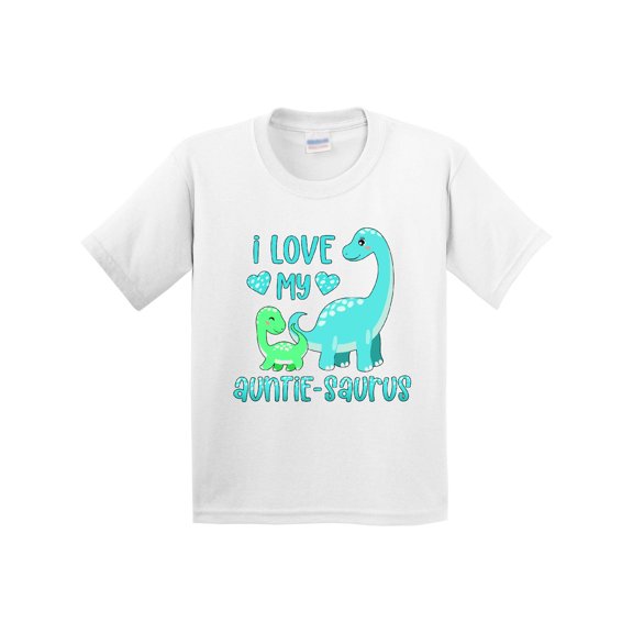 Inktastic I Love My Auntie-saurus Cute Brontosaurus Family Youth T-Shirt