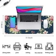 thumbnail image 5 of Long Mouse Pads for Desk,Pioneer Flower Floral Print Pattern Desk Mats on Top Of Desks, Desk Mouse Pad Extra Large with 3mm Non-Slip Base and Stitched Edge for Gaming,Office,Work,Home 31.5"x11.8", 5 of 6