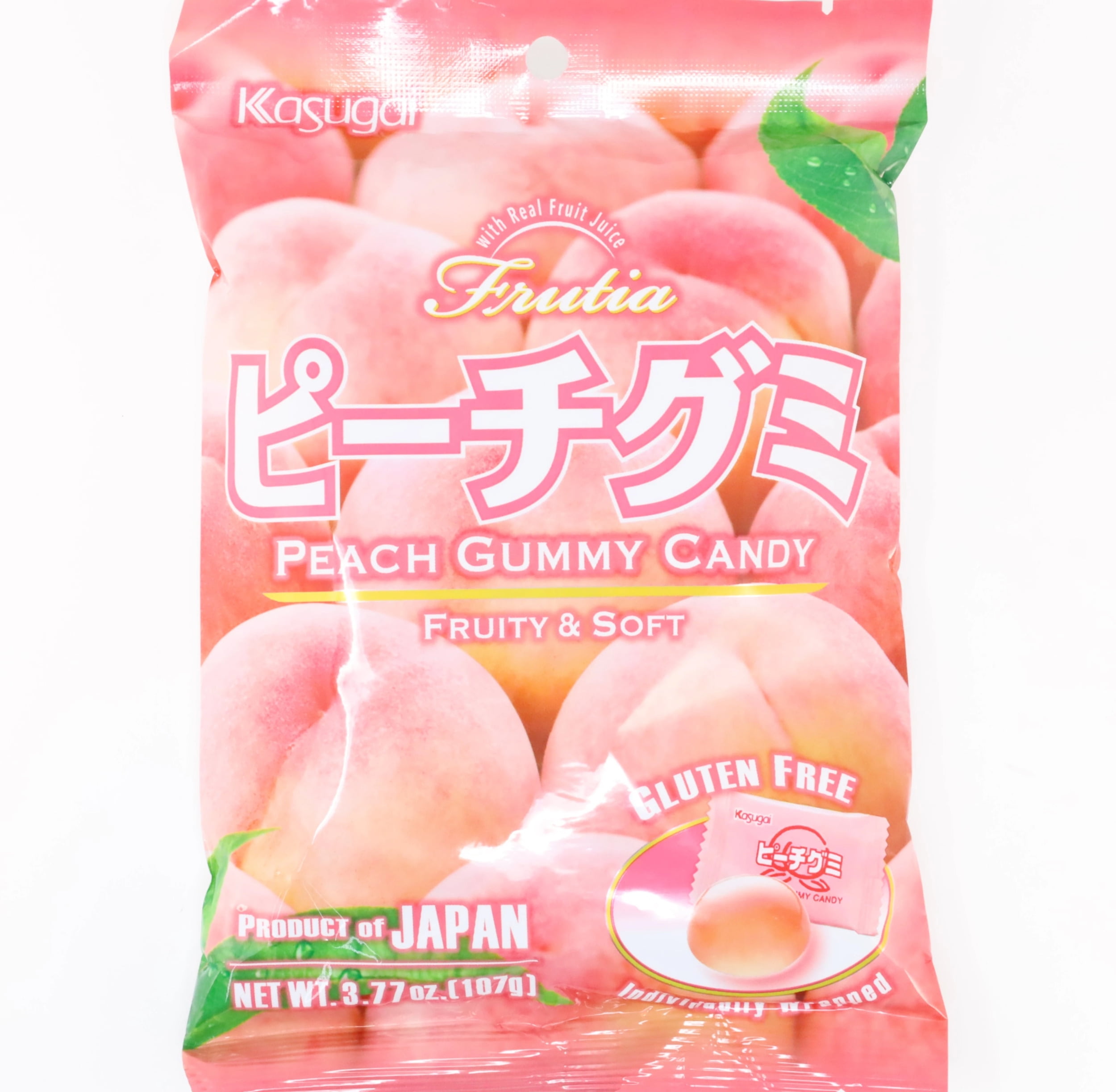 Kasugai Peach Gummy Candy 3.77oz