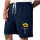 thumbnail image 2 of Puntoco Pantalones Cortos Deportivos Con Bolsillo Informal Elástico Con Cordones Para Hombre, Pantalones Cortos Para El Hogar, Pantalones De Tres Cuartos, Azul L, 2 of 4