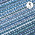 thumbnail image 4 of Fab Habitat Outdoor Rug - Waterproof, Fade Resistant, Crease-Free - Premium Recycled Plastic - Striped - Patio, Porch, Deck, Balcony - Cancun - Indigo - 5 x 8 ft, 4 of 9