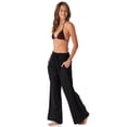 thumbnail image 4 of Black Wide Leg Drawstring Pants, 4 of 7