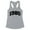 Heather Grey, variant on 1980 College Style Tank Top Fitted Racerback Women's Large White