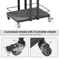 thumbnail image 6 of BarberPub 3 Tier Rolling Utility Cart, Storage Trolley Cart with Metal Frame for Home and Spa, 6 of 8