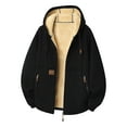 thumbnail image 2 of Kakii Men's Casual Full Zip Up Sherpa Lined Hoodie Sweatshirt Jacket Coat, 2 of 8
