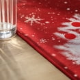 thumbnail image 5 of 2026 Christmas Indoor Home Decor Red Christmas Tree Linen Table Runner Snowflake Xmas Holiday Table Decor, 5 of 7