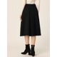 thumbnail image 4 of Falda de gamuza sintética para mujer Faldas midi vintage plisadas de cintura alta Negro L, 4 of 6