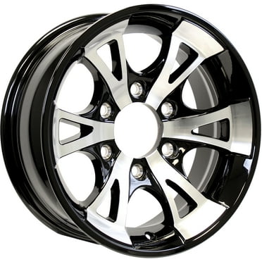 Trailer Wheel Rim RecPro Aluminum – 14x5.5 Black Finish, 5 Lug On 4.5 Inch Bolt Pattern Rv Camper Rims