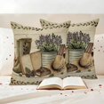 thumbnail image 3 of Vintage Farmhouse Outdoor Waterproof Pillow Covers, Retro Country Boots Flowers Leaf Wooden Plank Decorative Square Throw Pillowcase Sofa Cushion Sham for Patio/Couch/Chair, 20"x20" 2 Pack, 3 of 8