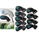 thumbnail image 5 of 9 piezas impermeables para palos de golf, fundas para cabeza de hierro, universales, ligeras y Negro, 5 of 9