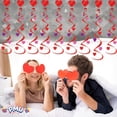 thumbnail image 4 of PMU Valentine’s Day Decorations Red Hanging Heart Swirl Spirals Whirl 3pc/Set Decorations 30in 1 Set, 4 of 6