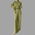 thumbnail image 2 of ShomPort Women's 2 Piece Knit Sets Long Sleeve Pullover Sweater Tops Wide Leg Pant Lounge Outfits, 2 of 5