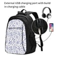 thumbnail image 2 of Pofeuu Floral Butterfly Print Storage Laptop Backpack with USB Charging Port[Water Resistant] College Computer Bookbag Fits, 2 of 7