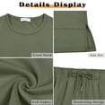 thumbnail image 6 of MOSHU Two Piece Sets for Women Casual Fall Outfits Sets Slit Side Stiching Tops and Wide Leg Pants with Pockets Trendy Cozy Tracksuits, 6 of 7