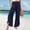 A1-Navy, variant on CYYOLLPF Gauze Pants Women Wide Leg Pants Gaucho Pants Baggy Pants Flowy Pants for Women Elastic Waist Pants for Women Capsule Wardrobe for Women 2026 Palazzo Pants for Women Beige M