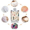 thumbnail image 4 of Festival Design Pattern Bathroom Canisters Set of 4 Translucent Plastic Storage for Cotton Pads and Floss, 4 of 7