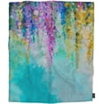thumbnail image 4 of Spring Flowers Throw Blanket Hand Oil Painted Violet Yellow and Red Spring Flowers in Soft Color Decorative Soft Warm Cozy Flannel Plush Throws Blankets for Bedding Sofa Couch 60 X 80 Inch, 4 of 6