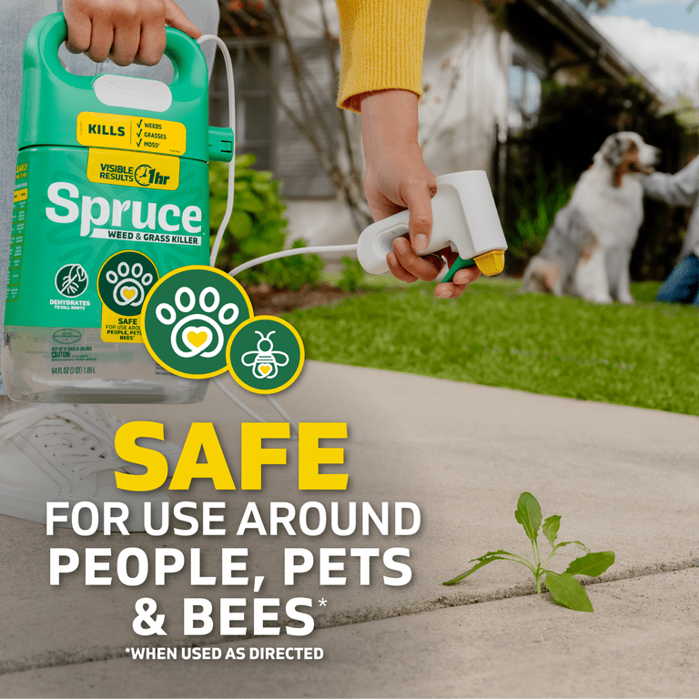 Spruce Weed & Grass Killer Manual Spray Starter Kit, 64 oz. - Safe
