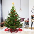 thumbnail image 5 of Decoración navideña, adornos navideños, falda para árbol de Navidad, falda para árbol de Navidad tejida, delantal, cara tejida, falda para árbol de Navidad con copos de nieve, falda para árbol de Navi, 5 of 5