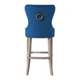 thumbnail image 6 of WestinTrends Wordford 29" Tufted Velvet Bar Stool, Antique Gray/ Royal Blue, 6 of 7